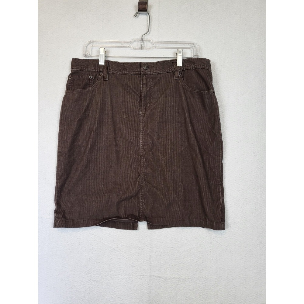 Gap Womens Stretch Corduroy Straight‎ Skirt 5 Pocket Design Brown Size 10